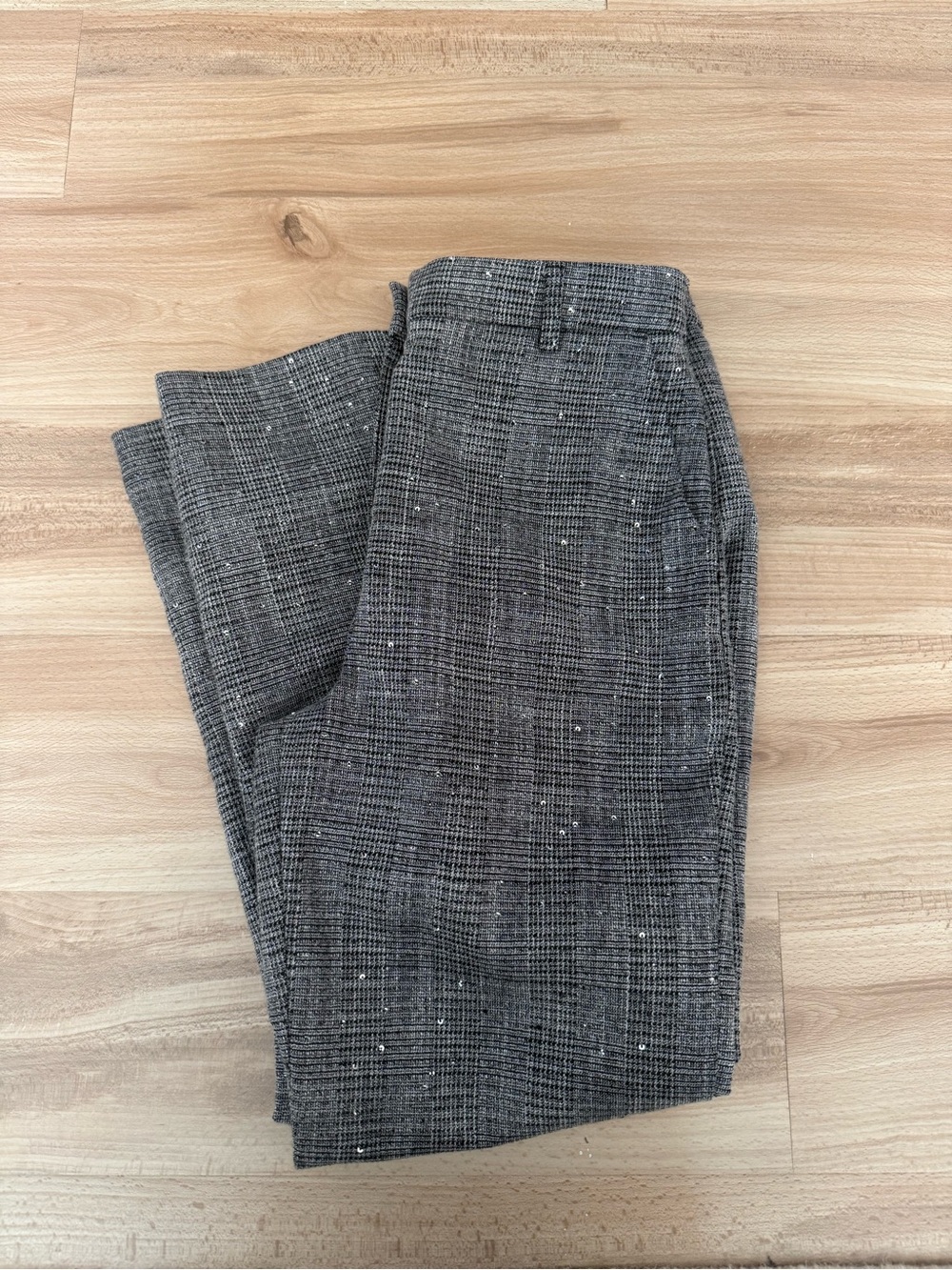 Express Dress Pants Size 4L Gray/Sparkle